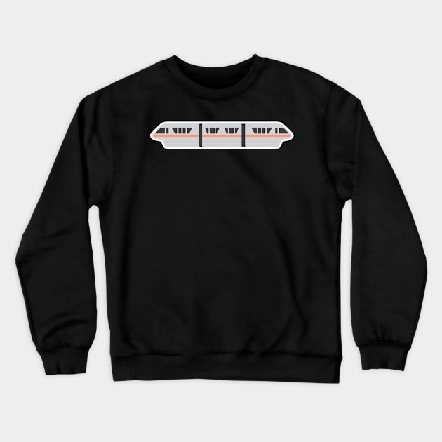 Monorail - Peach Crewneck Sweatshirt by chwbcc